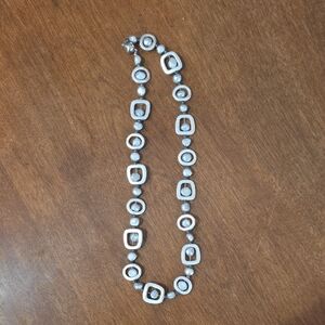 Elegant Silver and Gray Pearl Necklace